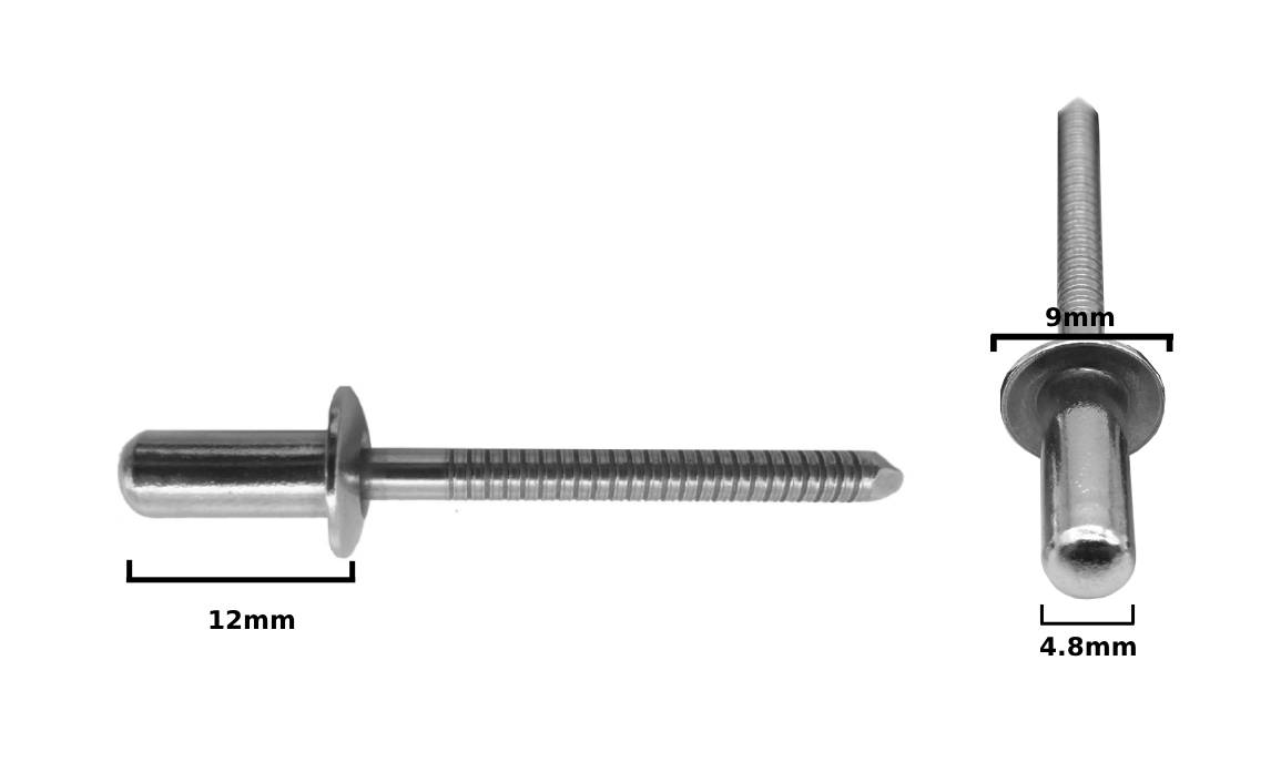 Sachet de rivets inox étanches pour enveloppe de silencieux