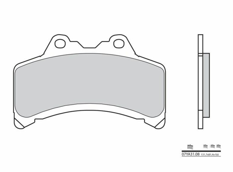 Plaquette de frein Avant Brembo 07YA3108 pour GTS 1000 (93-98)