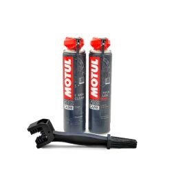 Kit Entretien Chaîne Motul Route - Chain Clean C1 + Chain Lube C2 + Brosse