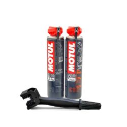 Kit Entretien Chaîne Motul Off-Road - Chain Clean C1 + Chain Lube C3 + Brosse