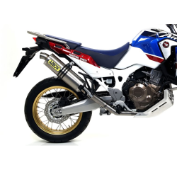 Ligne "Non homologuée" ARROW Maxi Race-Tech Embout Inox pour Africa Twin 1000 (16-19)