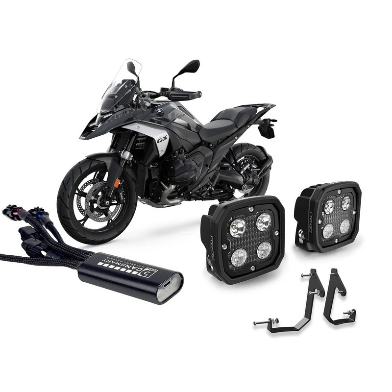 Kit Feux Additionnel DENALI D4 + Support + CANsmart Gen II pour R 1300 GS (24-25)