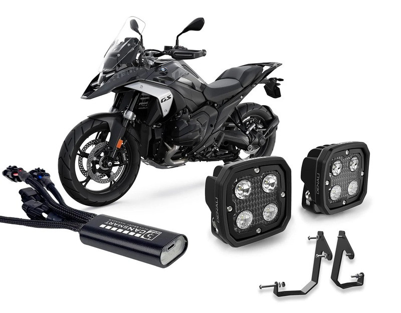 Kit Feux Additionnel DENALI D4 + Support + CANsmart Gen II pour R 1300 GS (24-25)