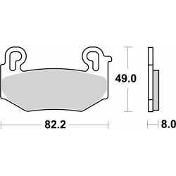 Plaquette de frein Avant Brembo 07BB42SA - Syntérisé Route