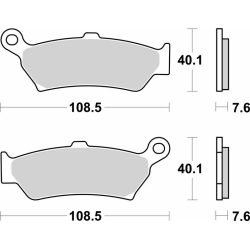 Plaquette de frein Arrière Brembo 07BB43SP - Syntérisé Route et Piste