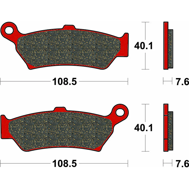 Plaquette de frein Arrière Brembo 07BB43SP - Syntérisé Route et Piste