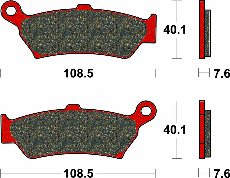 Plaquette de frein Arrière Brembo 07BB43SP - Syntérisé Route et Piste