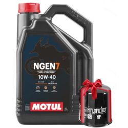 Huile Moto Motul NGEN 7 10W40 4 Litres + Filtre à Huile Offert