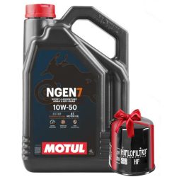 Huile Moto Motul NGEN 7 10W50 4 Litres + Filtre à Huile Offert