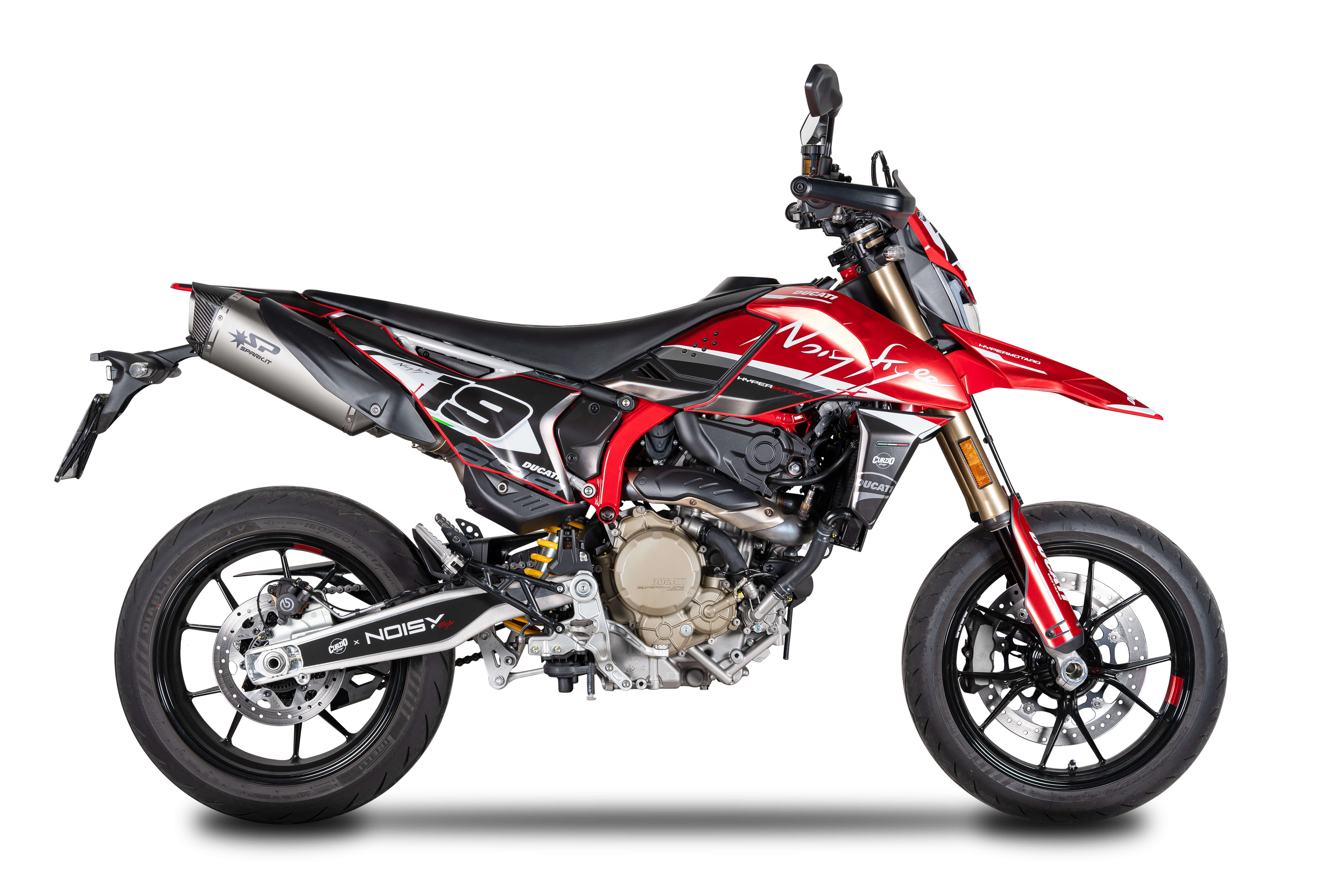 Paire de Silencieux Spark Force EVO Homologué pour Hypermotard 698 Mono (24-25) - GDU1809TOM