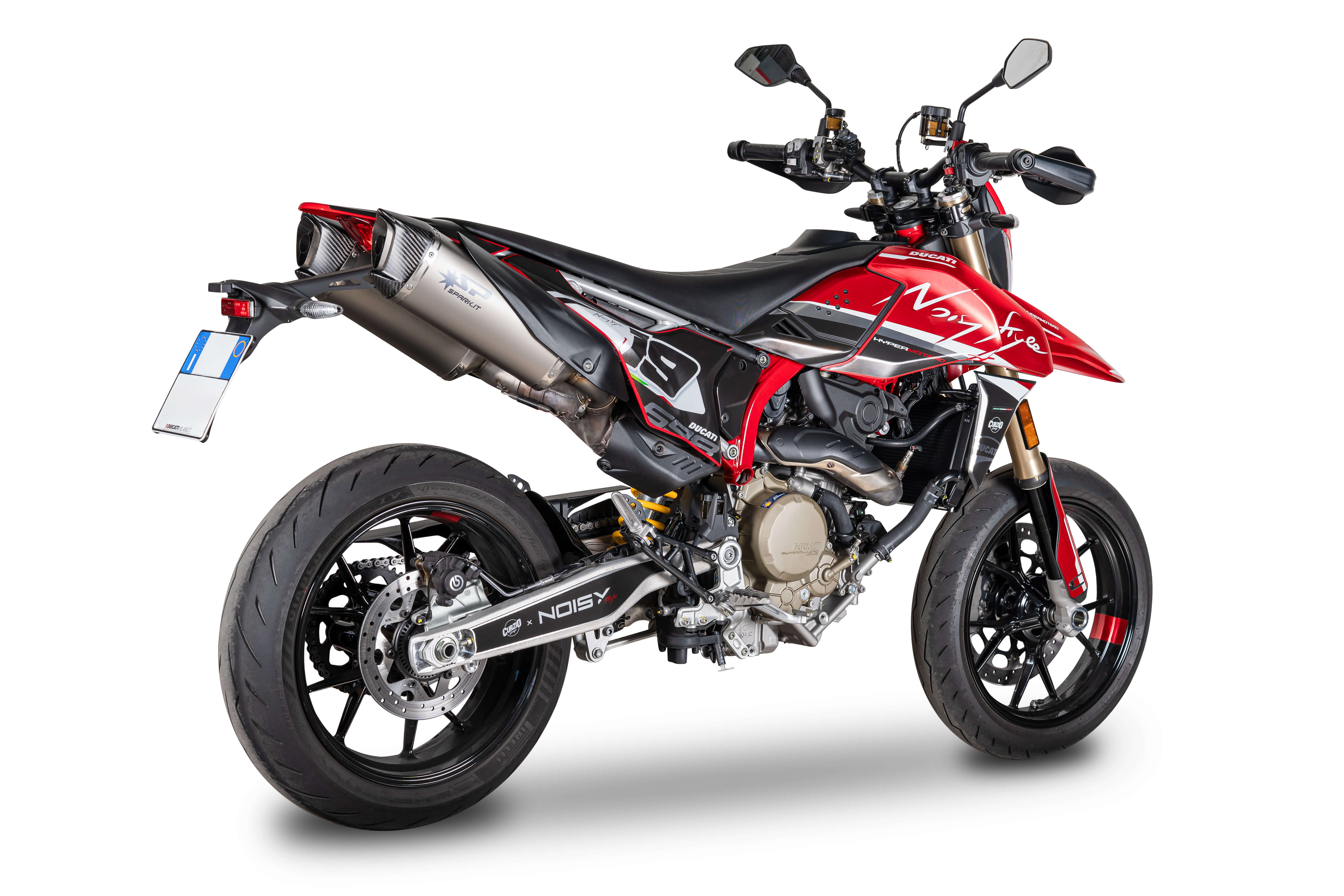 Paire de Silencieux Spark Force EVO Homologué pour Hypermotard 698 Mono (24-25) - GDU1809TOM