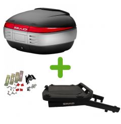 Pack Shad Top Case + Support pour Moto Guzzi STELVIO 1000 (24 et +)