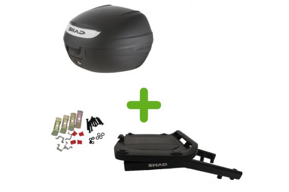 Pack Shad Top Case + Support pour Moto Guzzi STELVIO 1000 (24 et +)