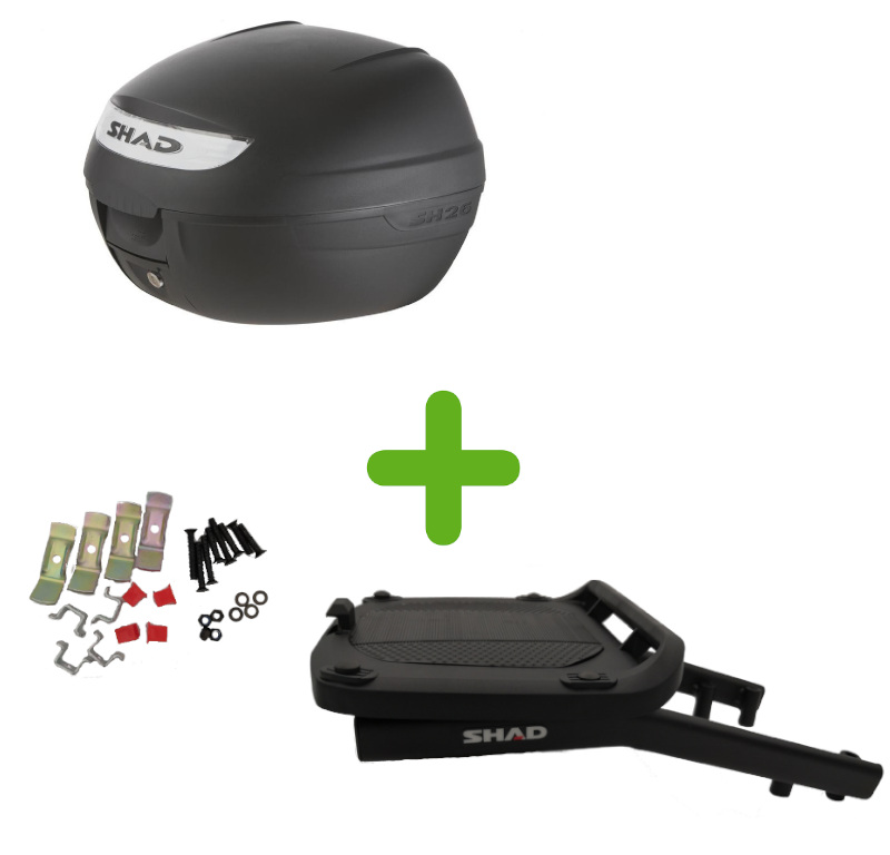 Pack Shad Top Case + Support pour Moto Guzzi STELVIO 1000 (24 et +)