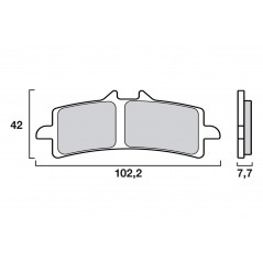 Plaquette de Frein Avant Racing SBS 901DS-2