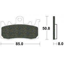 Plaquette de Frein Avant Racing SBS 900DC - Carbone Céramique Piste