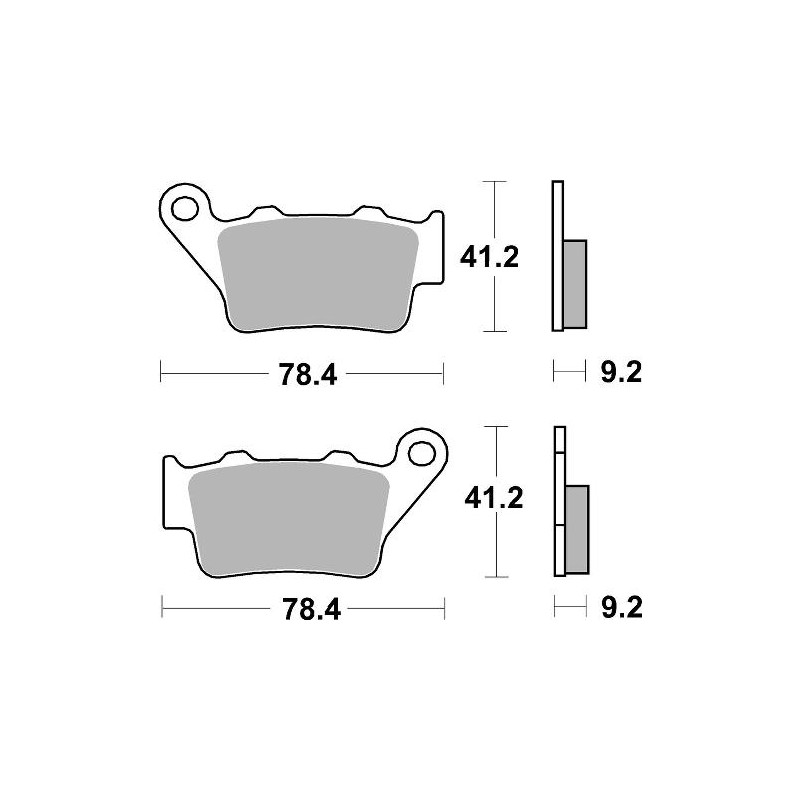 Plaquette de Frein Arrière Racing SBS 675RQ - Carbone Céramique Piste