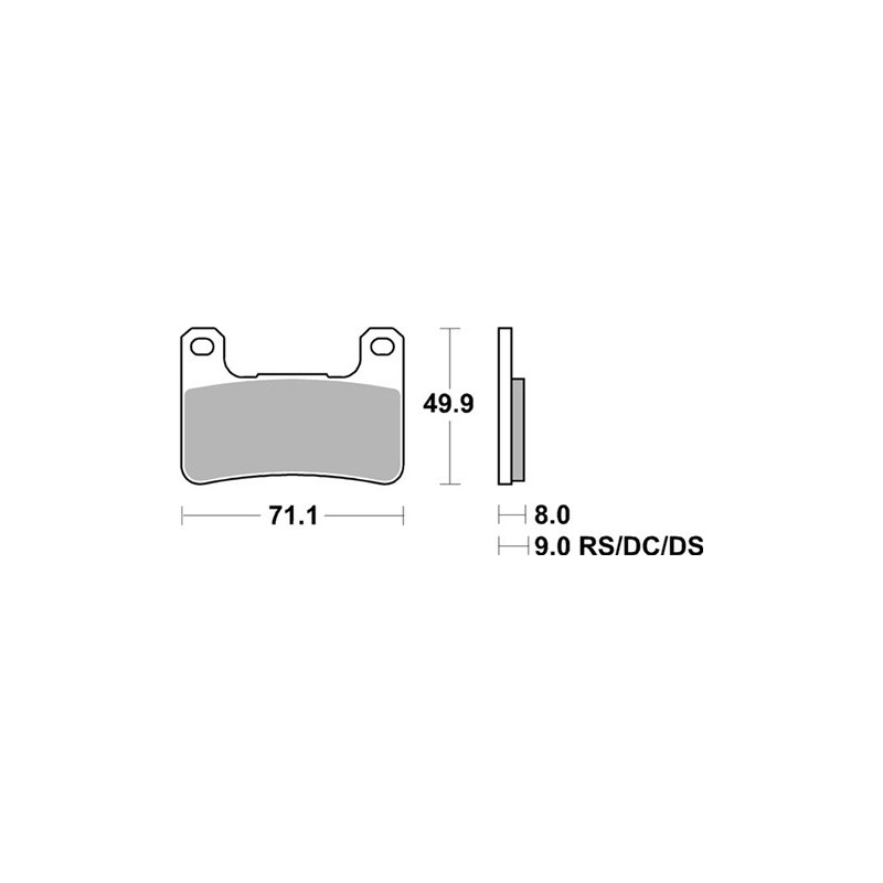 Plaquette de Frein Avant Racing SBS 806DC - Carbone Céramique Piste