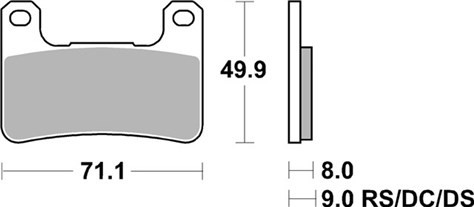 Plaquette de Frein Avant Racing SBS 806DC - Carbone Céramique Piste