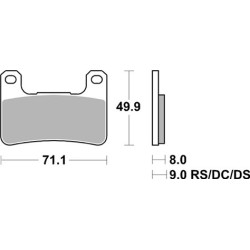 Plaquette de Frein Avant Racing SBS 806DS-1 - Carbone Céramique Compétition