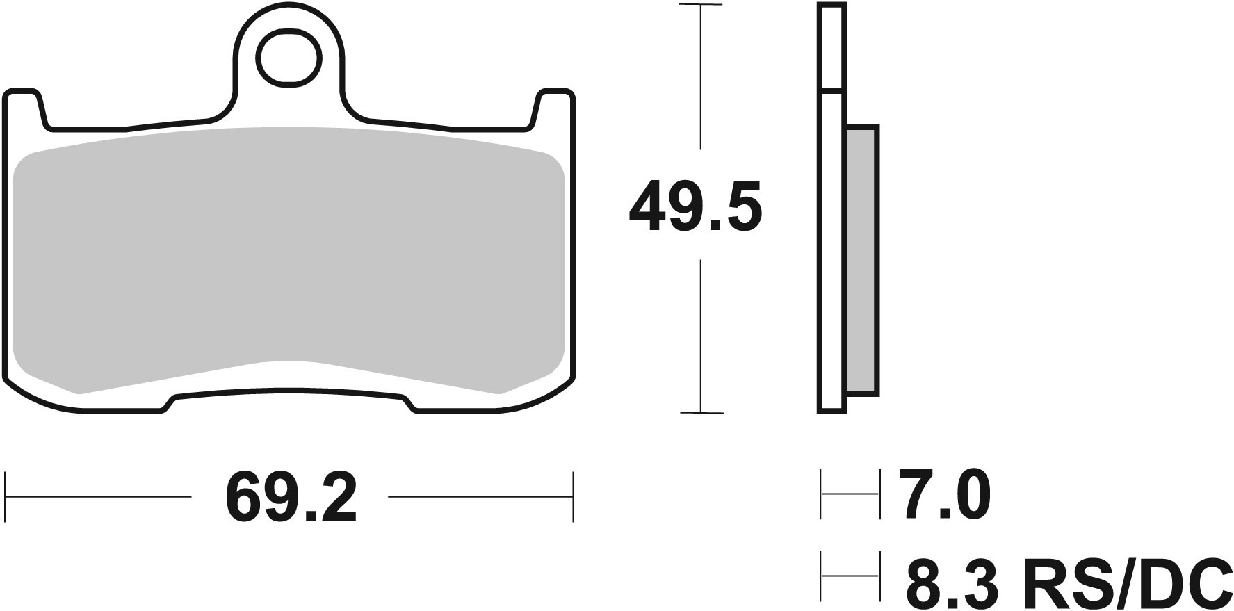 Plaquette de Frein Avant SBS 782HF - Organique Route