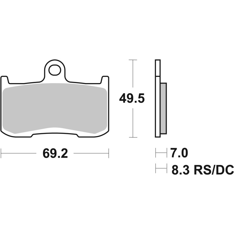 Plaquette de Frein Avant Racing SBS 782DC - Carbone Céramique Piste