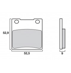 Plaquette de Frein Arrière Racing SBS 556RQ - Carbone Céramique Piste