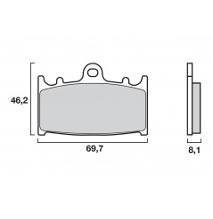 Plaquette de Frein Avant Racing SBS 631DC - Carbone Céramique Piste