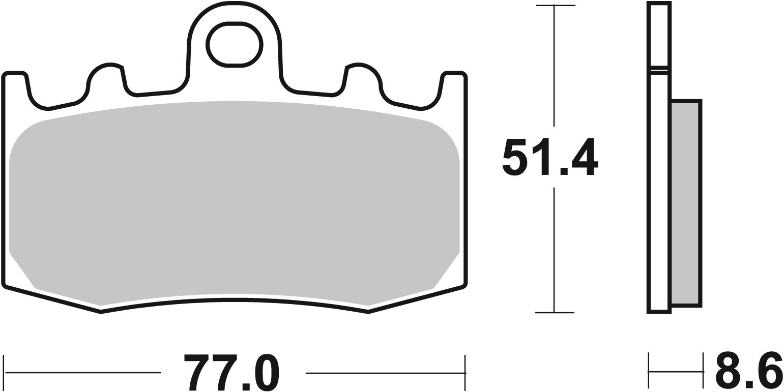 Plaquette de Frein Avant SBS 796HF - Organique Route