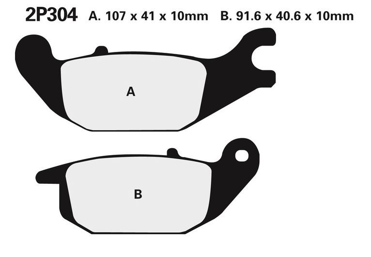 Plaquette de frein Arrière Nissin NS 2P304 - Organique Route