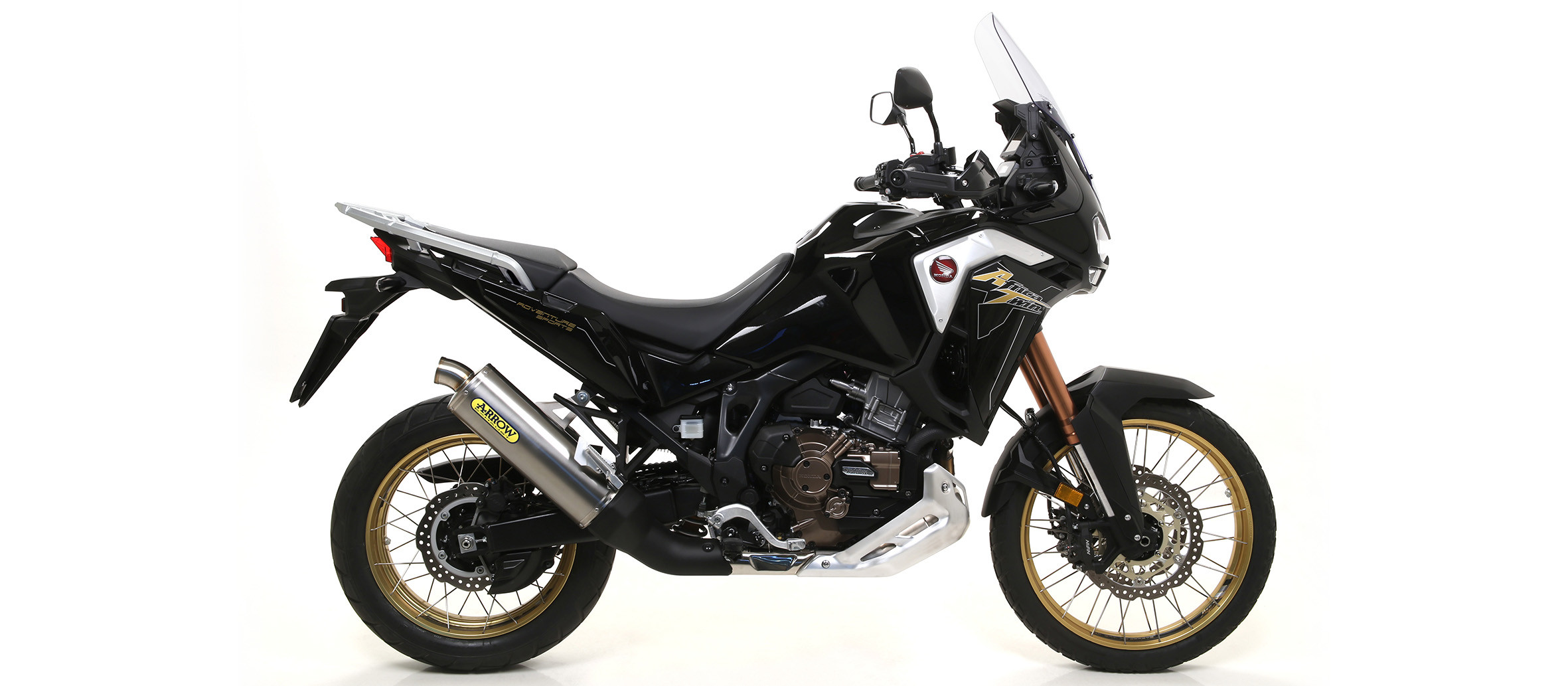 Ligne d'échappement ARROW Maxi Race-Tech embout Inox pour Africa Twin 1100 CRF  L (20-23) et Africa Twin ADV Sport (20-23)