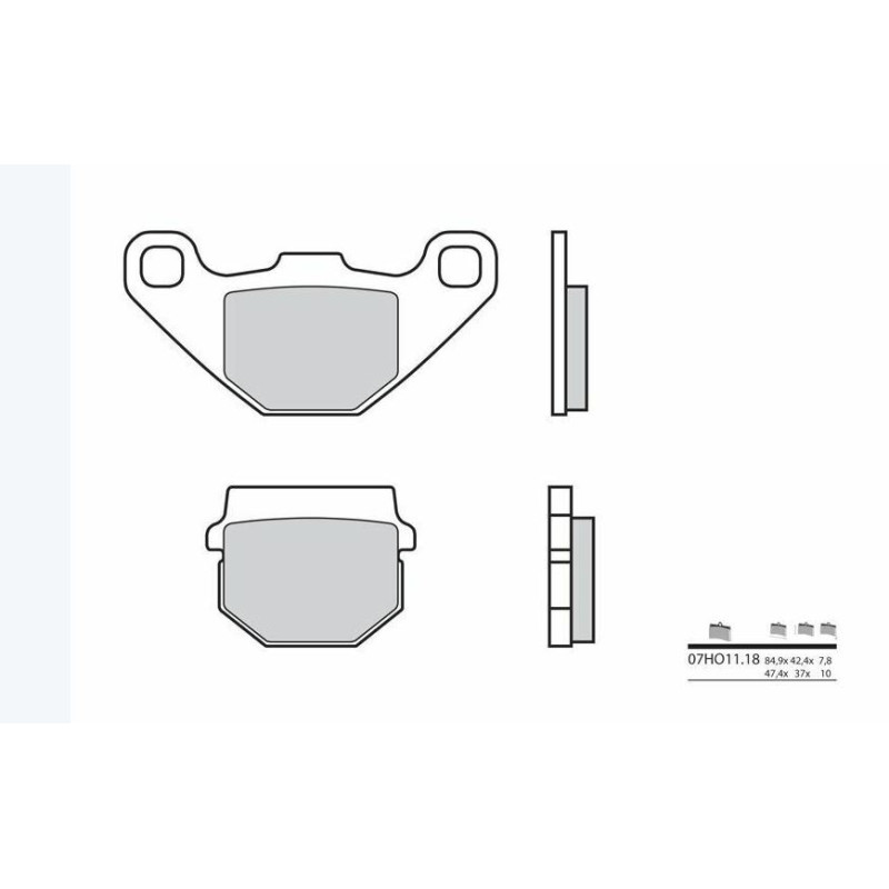 Plaquette de frein Avant Brembo 07HO1118