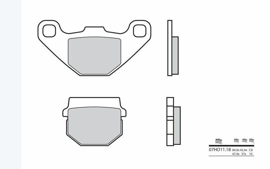 Plaquette de frein Avant Brembo 07HO1118