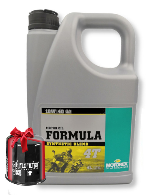 Huile Motorex Formula 4T 10W40 4 Litres + Filtre à Huile Offert