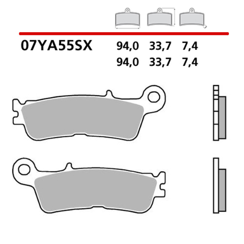 Plaquette de frein Avant Brembo 07YA55SX