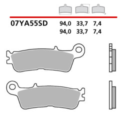 Plaquette de frein Avant Brembo 07YA55SD