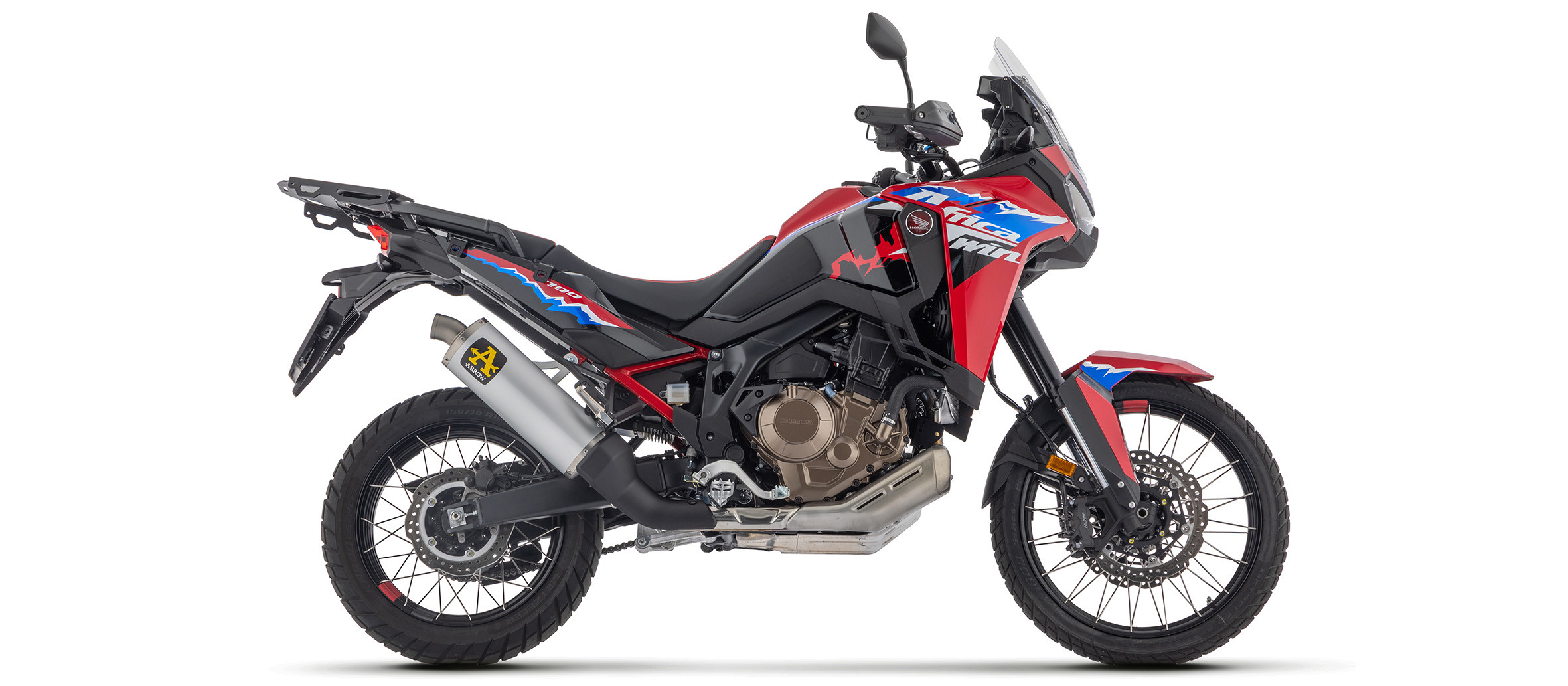 Ligne d'échappement ARROW Maxi Race-Tech embout Inox pour Africa Twin 1100 CRF  L (24-25) et Africa Twin ADV Sport (24-25)