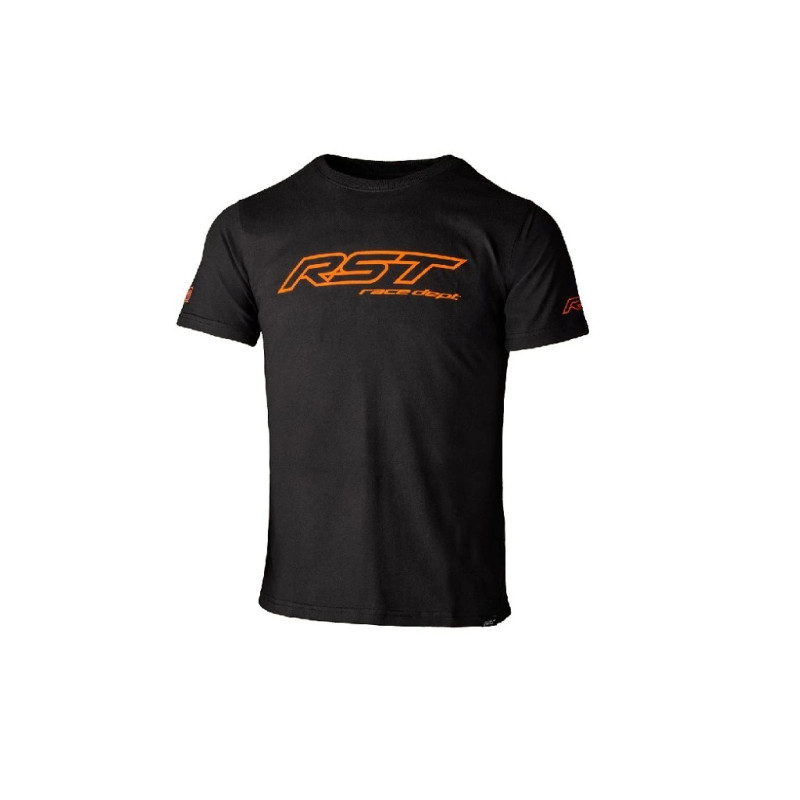 T-Shirt RST Logo Race Noir Orange