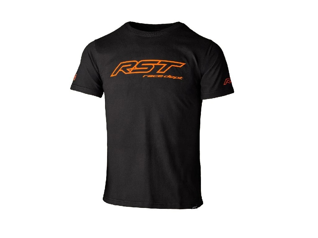 T-Shirt RST Logo Race Noir Orange