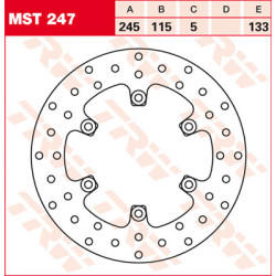 Disque de Frein arrière TRW pour Yamaha XT 660 R (04-16) XT 660 X (04-09) - MST247