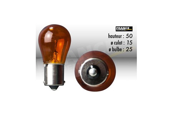 Ampoule Clignotant Orange 12V-21W BA15S RING pour Moto-Quad-Scooter
