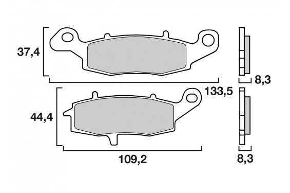 Plaquette de Frein Racing Avant Droit Brenta FT5091 - Carbone Céramique Piste