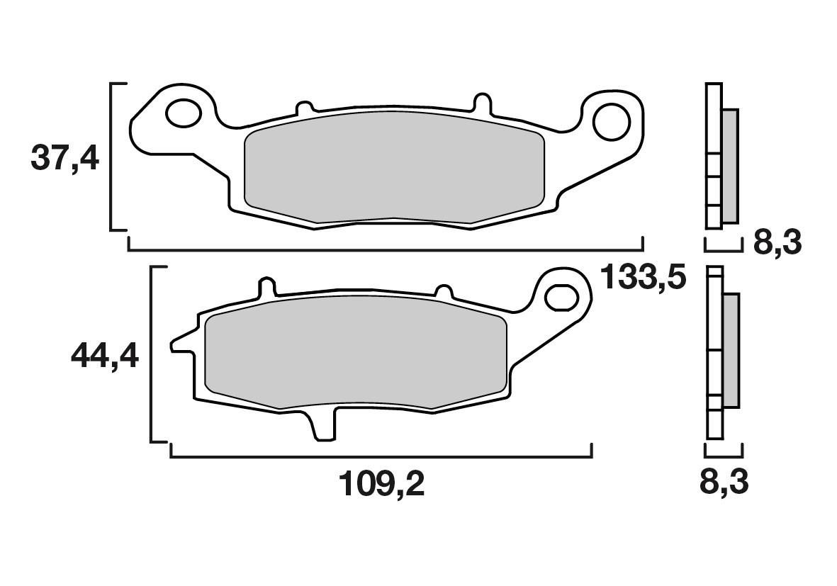 Plaquette de Frein Racing Avant Droit Brenta FT5091 - Carbone Céramique Piste