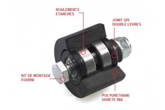 Roulette de Chaîne Inférieur ALL BALLS pour Quad Honda TRX 300 EX (93-09) TRX 400 EX (99-09) TRX 400 X (12-14) - 79-5001