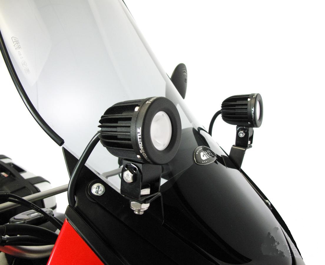 Support haut de Feux Additionnels Moto Denali pour Kawasaki KLR 650 E (2008-2013)