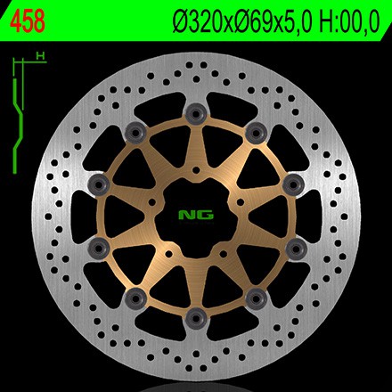 Disque de Frein Avant NG Brake pour Suzuki TL1000 R - S (98-03) 458