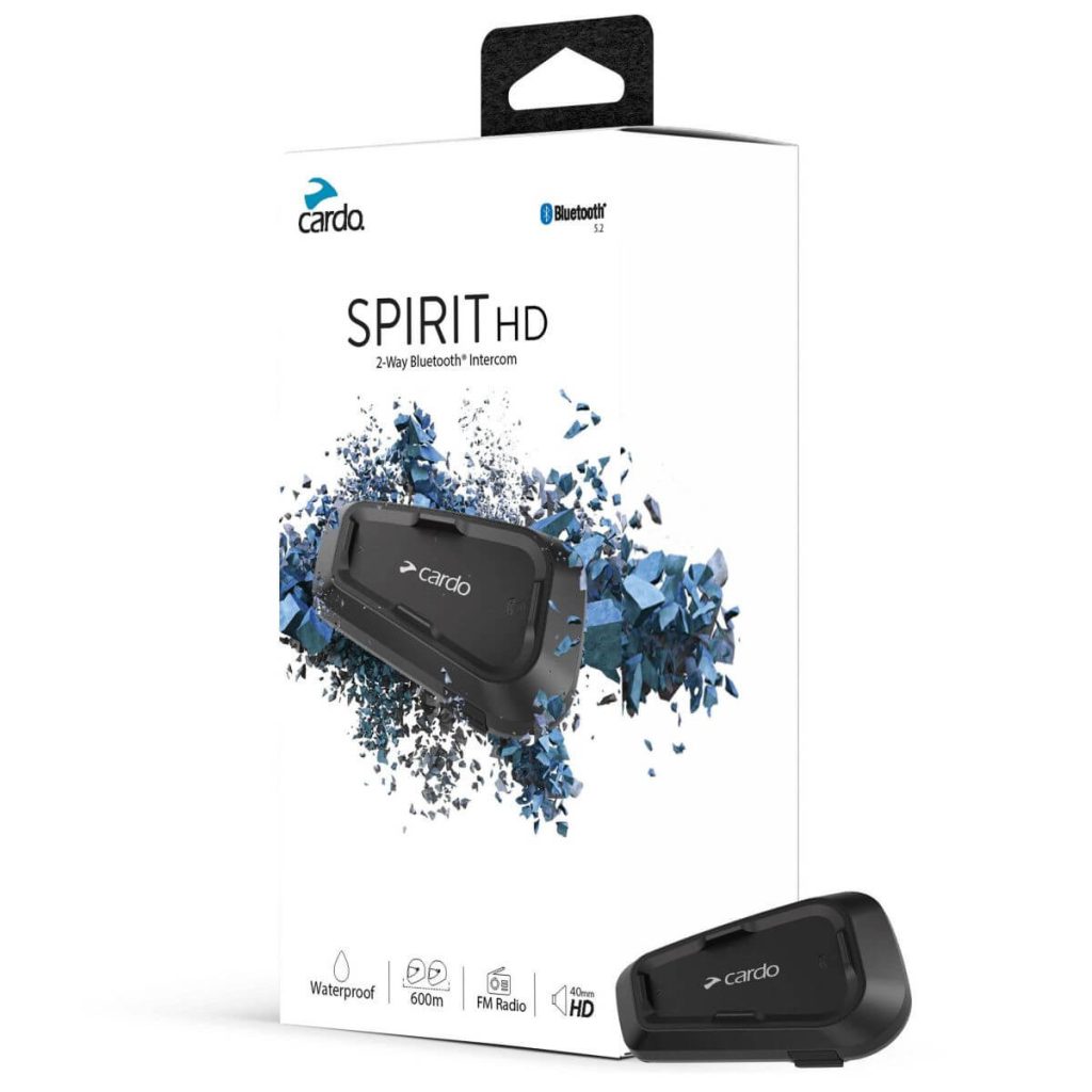 Intercom kit mains libres haut de gamme CARDO SPIRIT HD.