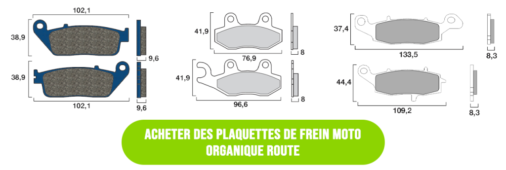 Plaquette de frein moto organique route brembo brenta street moto pièce scooter